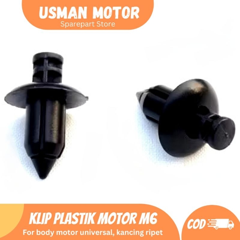 Klip Plastik Motor motor baru universal ripet plastik M6