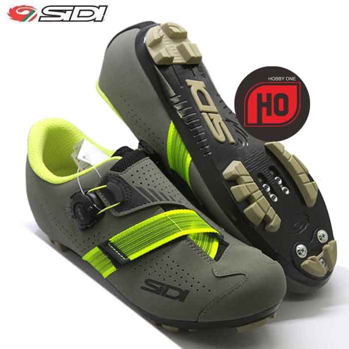 SIDI MTB AERTIS MILITARY YELLOW - Sepatu Cleat MTB