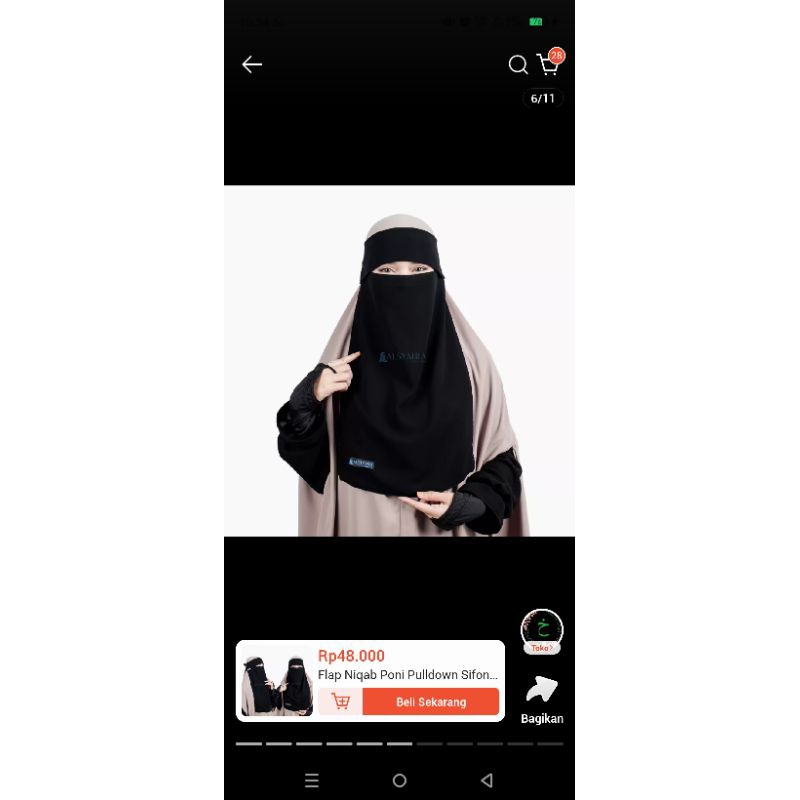 Preloved Niqob Poni Alsyahra