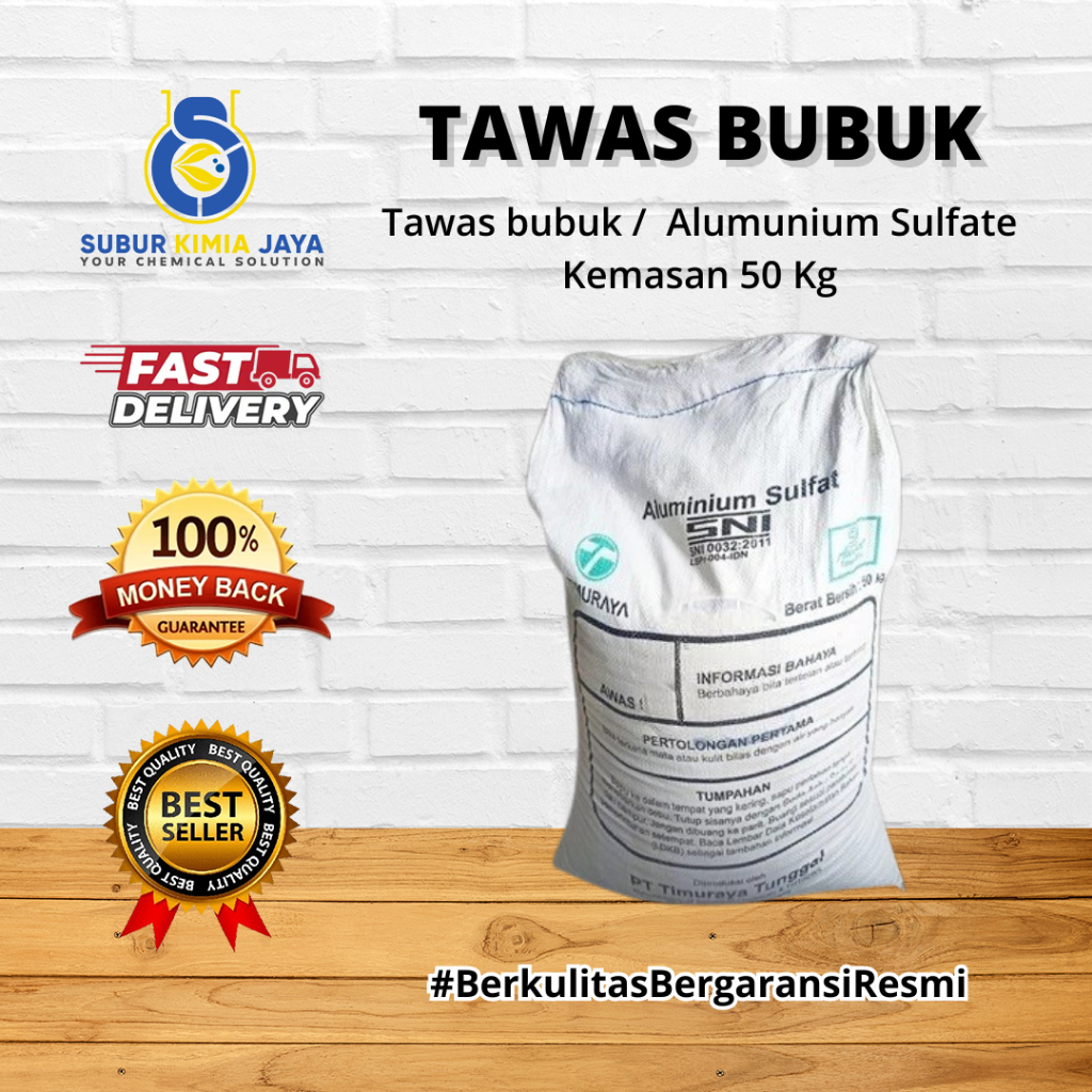 Tawas Bubuk / Tawas Powder /Alumunium Sulfat ex. Timuraya 50KG
