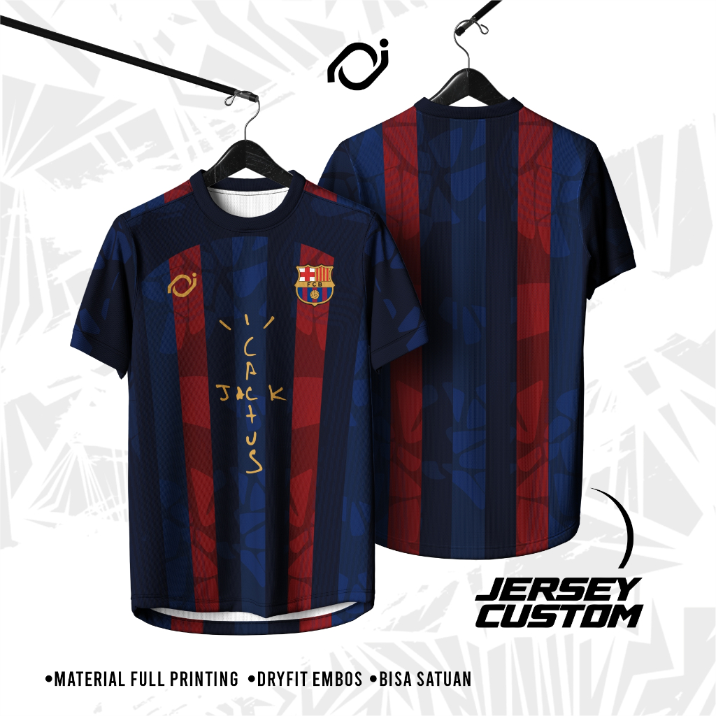 Jersey FC Barcelona X Travis Scott X Nike El Clasico Printing
