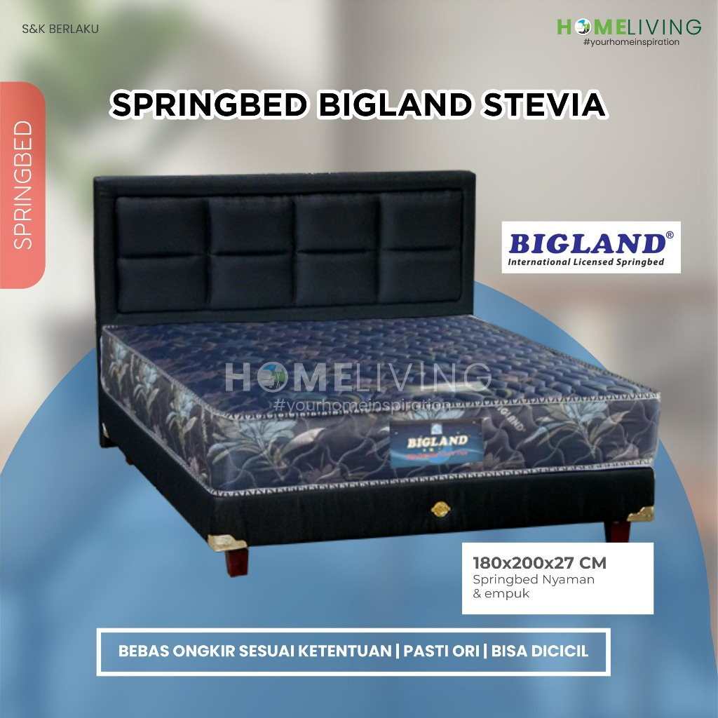 HOMELIVING - SPRINGBED BIGLAND STEVIA 180 x 200 - KASUR MURAH PONTIANAK