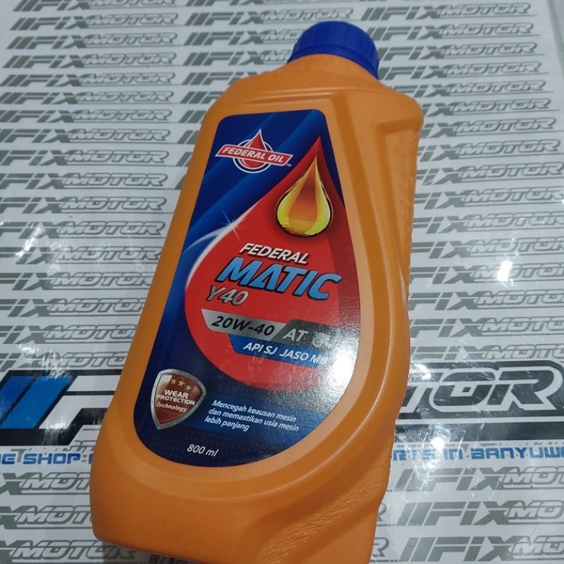 FEDERAL Y40 MATIC 800ML, Oli Federal Sepeda Motor Matic Original 20W-40