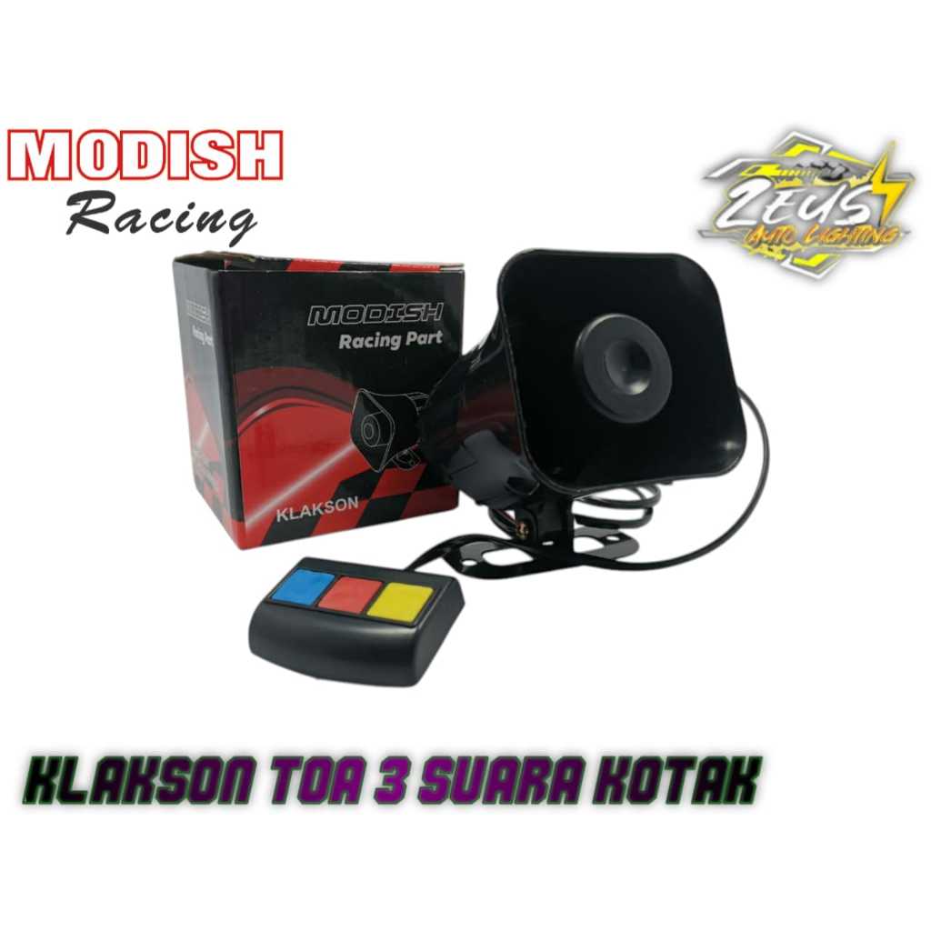 Klakson Toa 3 Suara Kotak Modish Racing Klakson 3 Suara Klakson Toa 3 Suara Sirine Universal Klakson
