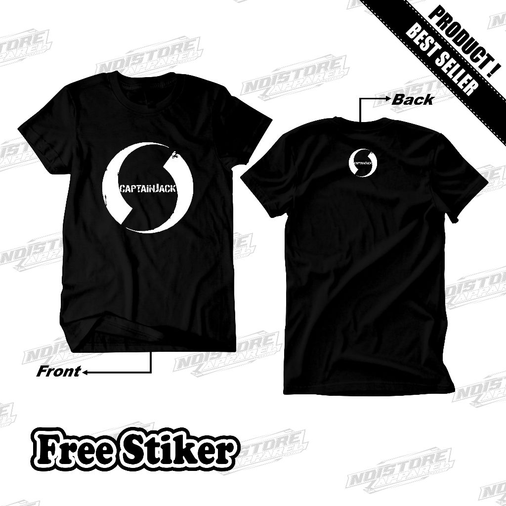 Kaos T-shirt Band Captain Jack Lengan Pendek Cotton Combed 20s
