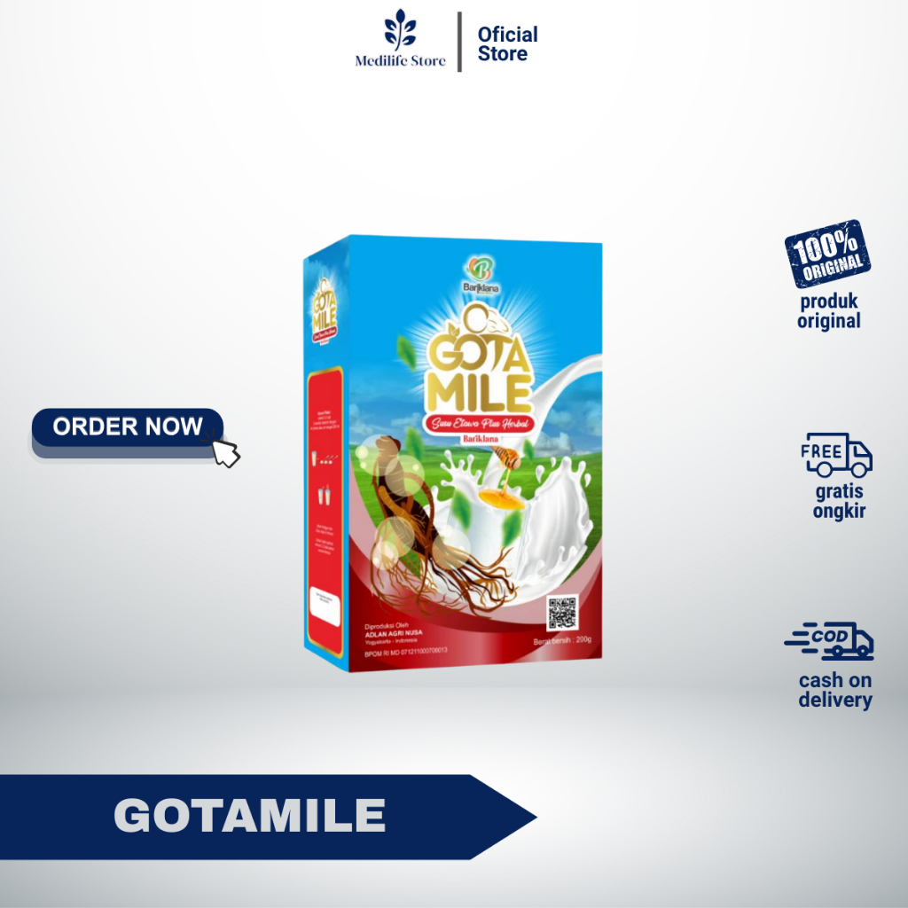 

GOTAMILE - susu kambing bubuk + gingseng | bantu tingkatkan stamina & vitalitas | BARIKLANA original 100%