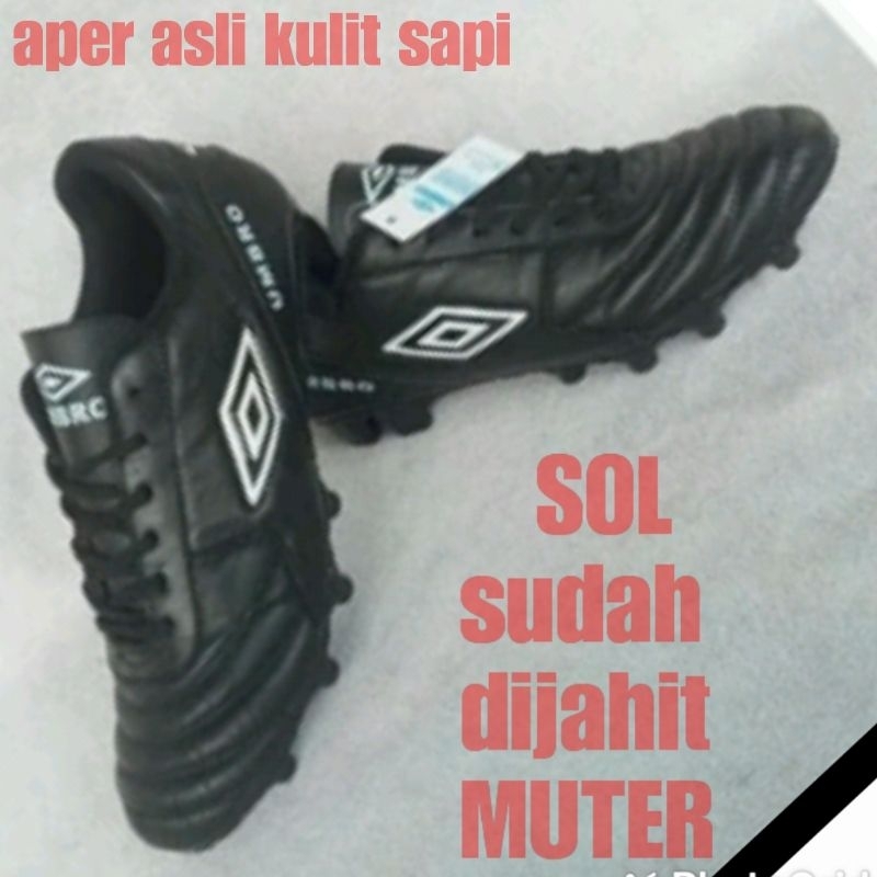 sepatu bola kulit Asli UMBRO  outsol sudah dijahit muter