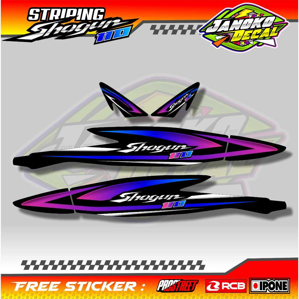 STRIPING VARIASI SUZUKI SHOGUN 110 R / STICKER LIST VARIASI MOTOR SUZUKI SHOGUN 110 R