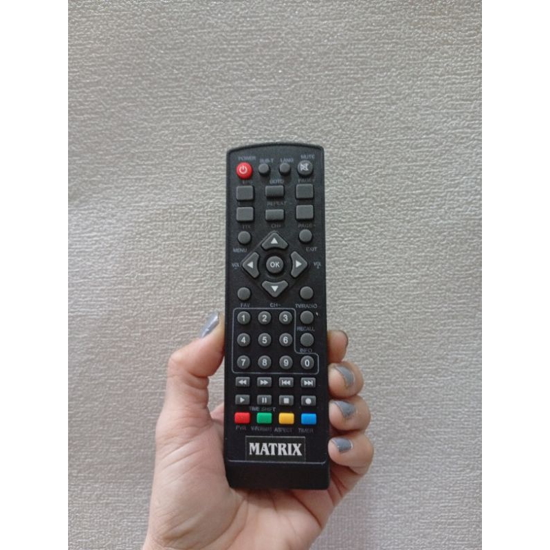 Remote STB Matrix Apple Silver DVB T2  / Remot STB Matrix Apple Silver