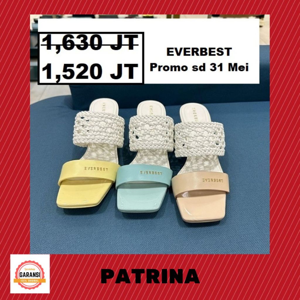 Sepatu sandal Heels Everbest wanita seri PATRINA 100% original store