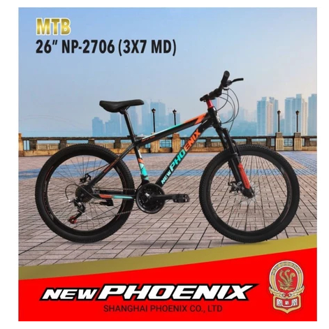 Sepeda Gunung MTB 26 / 27.5 dan 24 NEW Phoenix 3x7 speed NP 2706 / 2705