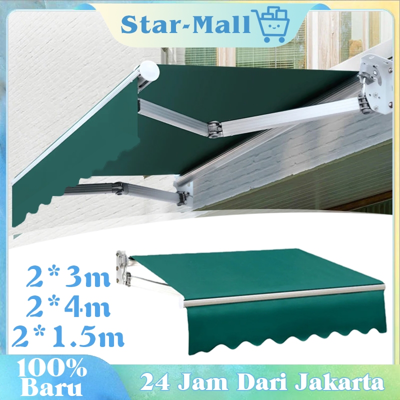 Awning Rumah Gulung / Canopy Rumah Lipat Manual / Blokir Sinar Uv