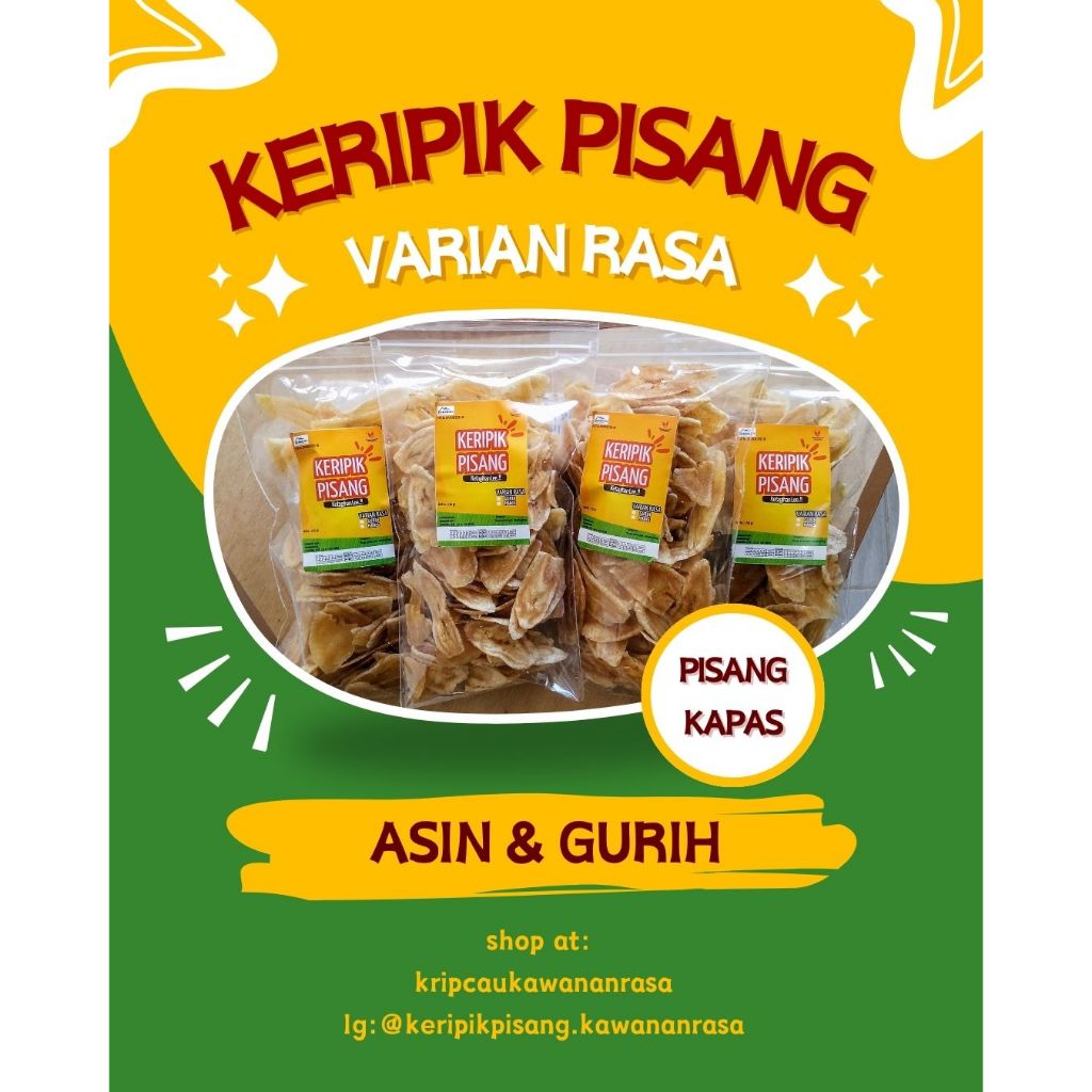 

KERIPIK PISANG GURIH 150gr