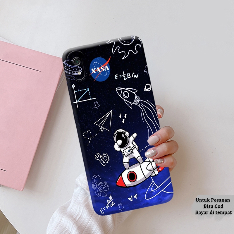 Premium Case Mewah XIAOMI REDMI 7A Full Cover ASTRONOT ELEGAN PONSEL NASA BIRU Softcase Pro Camera S