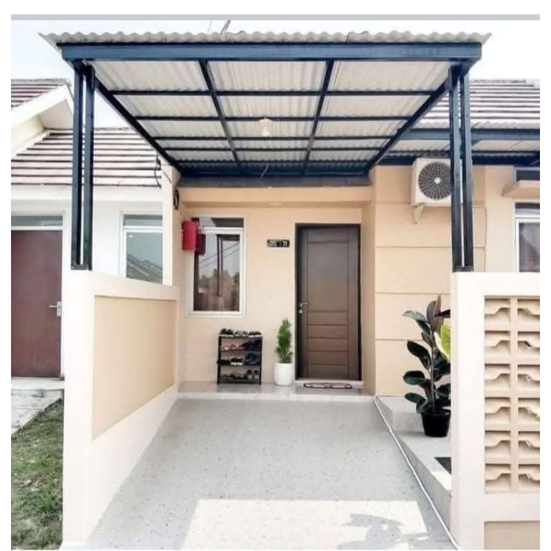 kanopi atap spandek dan alderon