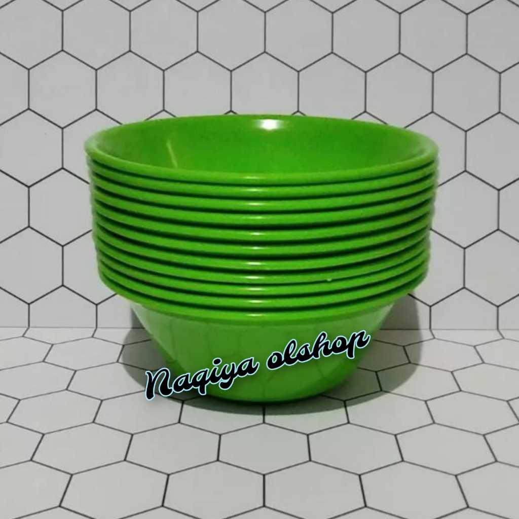 12 PCS MANGKUK BULAT SEMI MELAMIN / MANGKOK SAJI / MANGKUK BASO BULAT MIKA PLASTIK