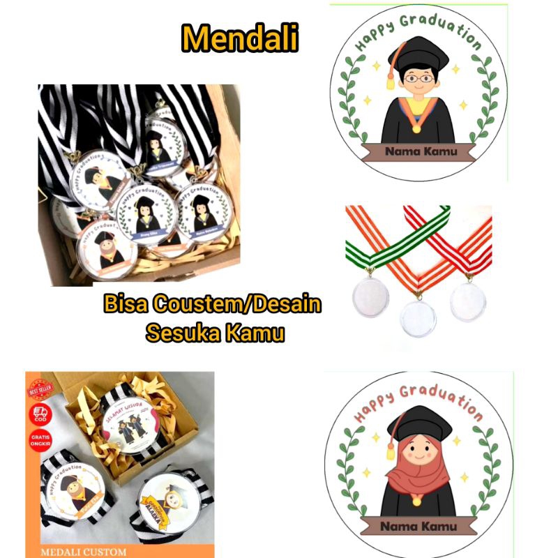 Mendali perpisahan, mendali kostem, castume mendali , mendali kostume