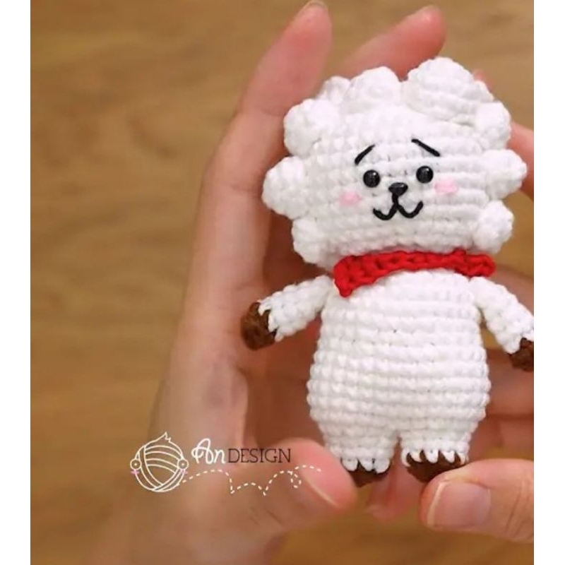 BT21 RJ- amigurumi | keychain Rj | gantungan kunci/tas | boneka rajut