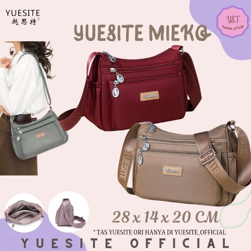 Tas Wanita Selempang nilon Yuesite Mieko crossbody bag import