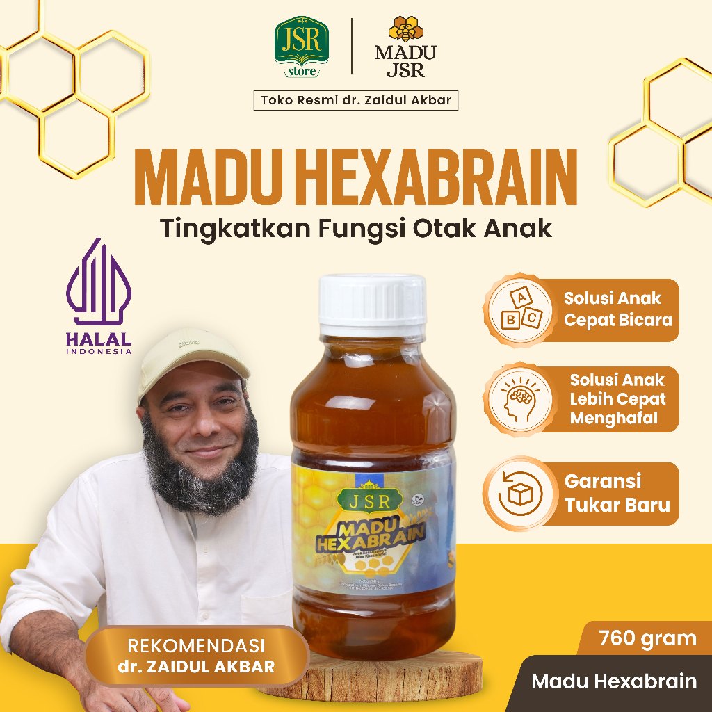 

MADU HEXABRAIN JSR dr Zaidul Akbar Madu Anak 100% Asli & Murni 760 - 360 gram