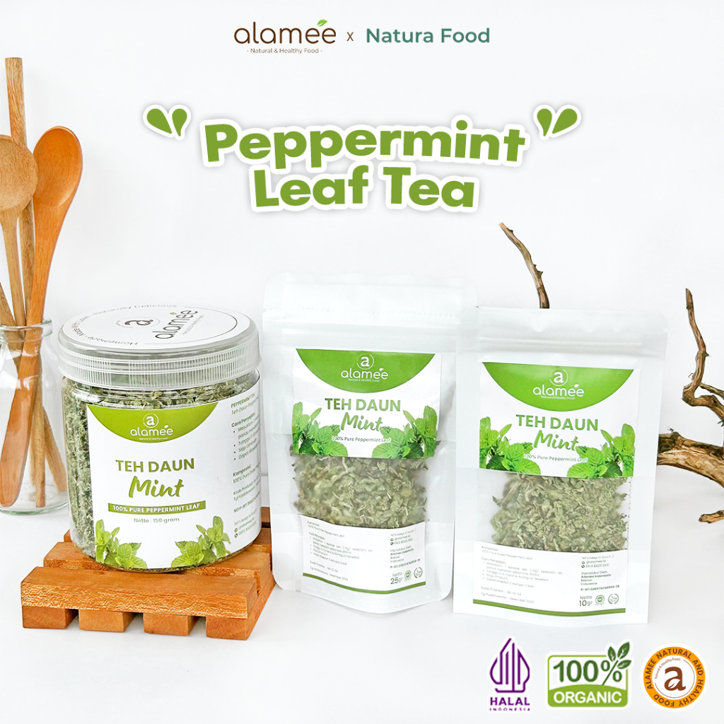 

ALAMEE Teh Daun Peppermint Leaf Tea Pepper Mint Organik Kering Dried Premium