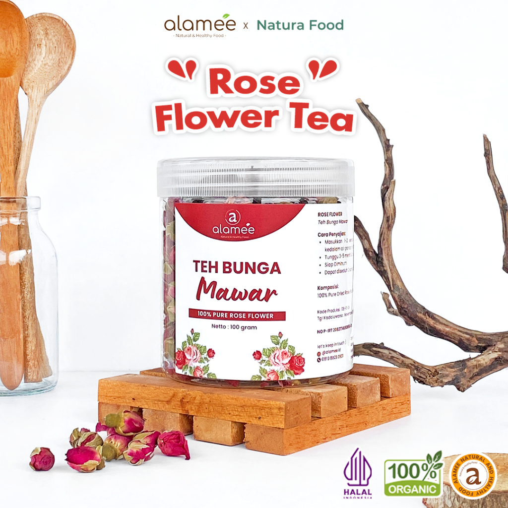 

ALAMEE Teh Mawar Rose Bud Flower Tea Bunga Organik Kering Dried Premium