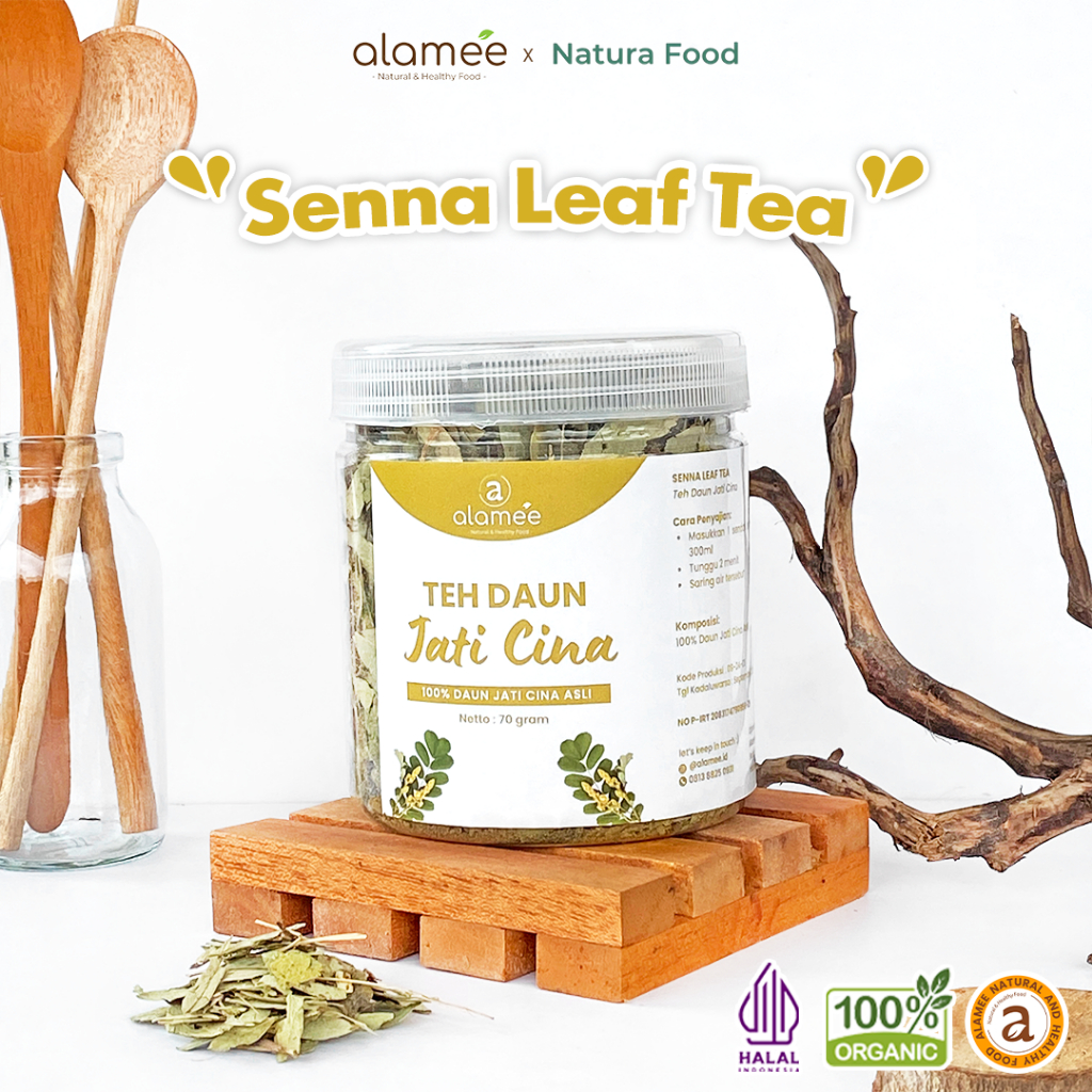 

ALAMEE Teh Daun Senna Jati Cina Leaf Tea Herbal Alami Organik Dried Flower Premium