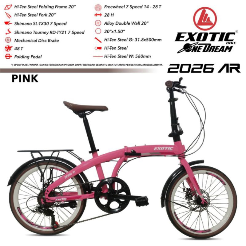 Sepeda Lipat Exotic ET-2026 AR 20 Inch