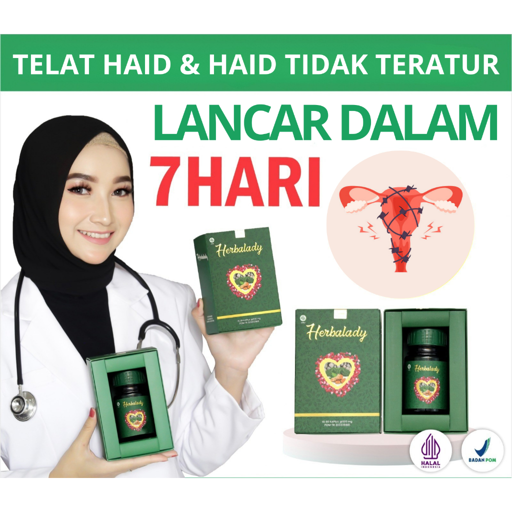 HERBALADY - OBAT PELANCAR HAID AMPUH HERBAL ALAMI. SUDAH HALAL & BPOM