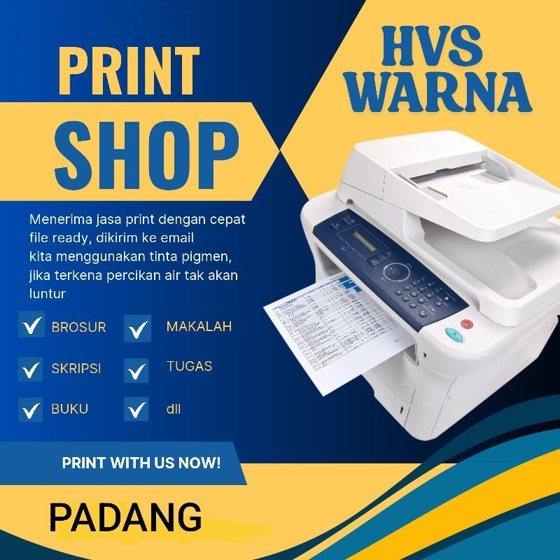 

Print A4 / Cetak kertas A4, buku, makalah, skripsi, tugas, soal A4 BW/COLOR
