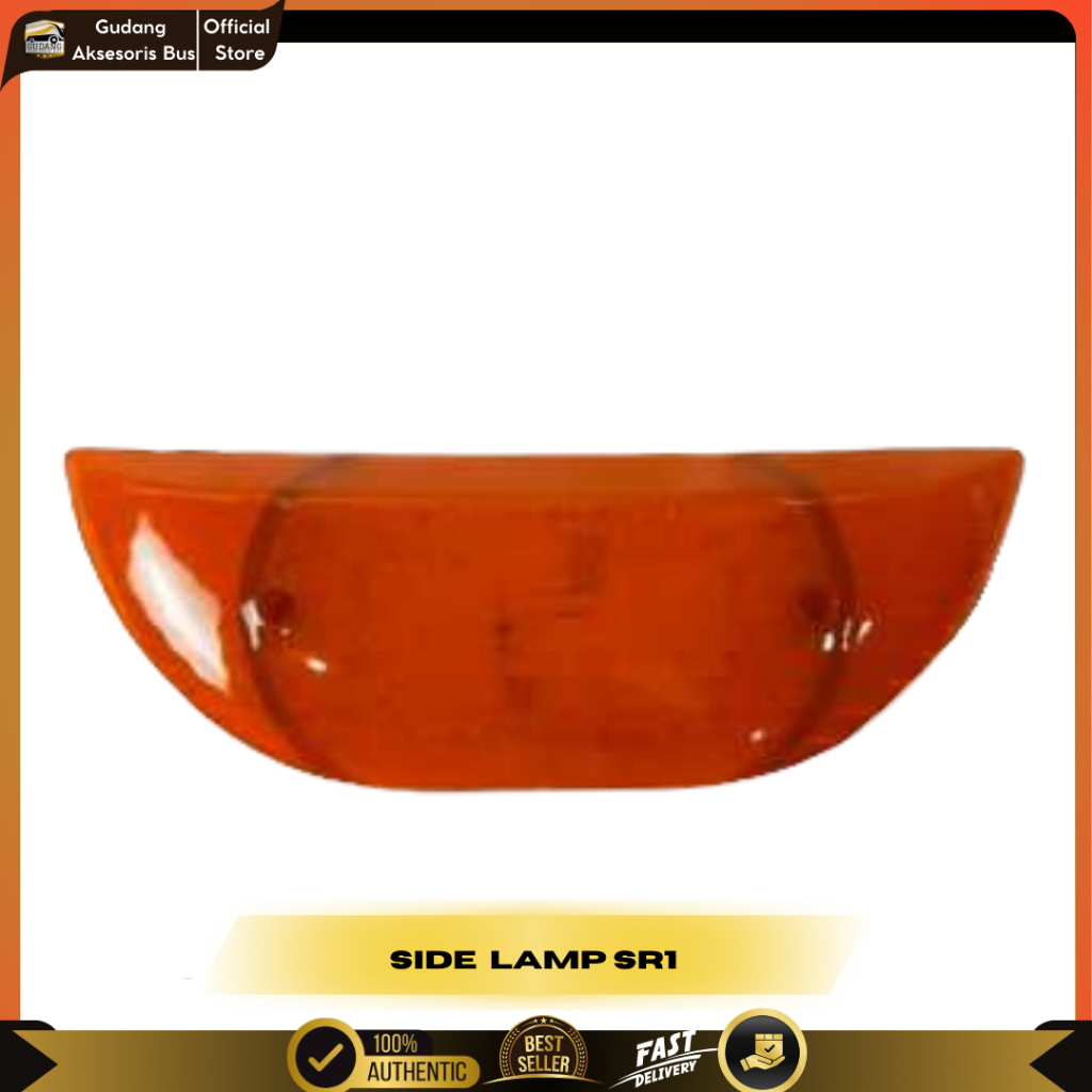 Side Lamp Setengah Lingkaran/Lampu Samping Bus Laksana/Lampu Sein SR-1 Semangka