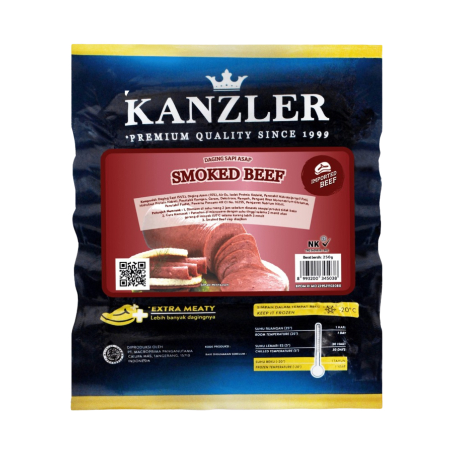 

KANZLER SMOKED BEEF / DAGING SAPI ASAP 250GR