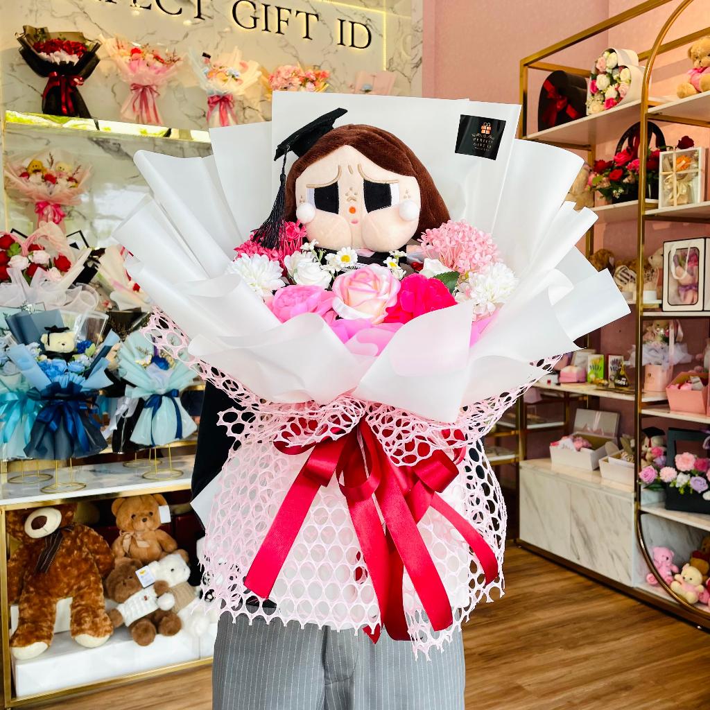 BUKET BONEKA WISUDA / BUKET WISUDA / BUKET BUNGA ARTIFICIAL GRADUATION / HADIAH GRADUATION