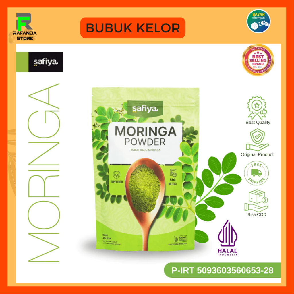 

Safiya Bubuk Daun Kelor 250 Gr Moringa Bubuk 100% Murni Premium