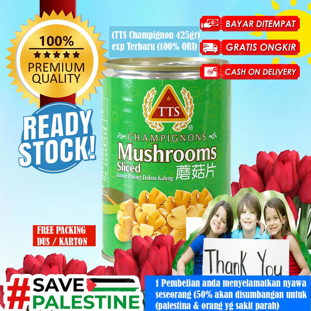 

TTS Jamur Kancing Kaleng / Moku / Champignons Mushroom 425 gram