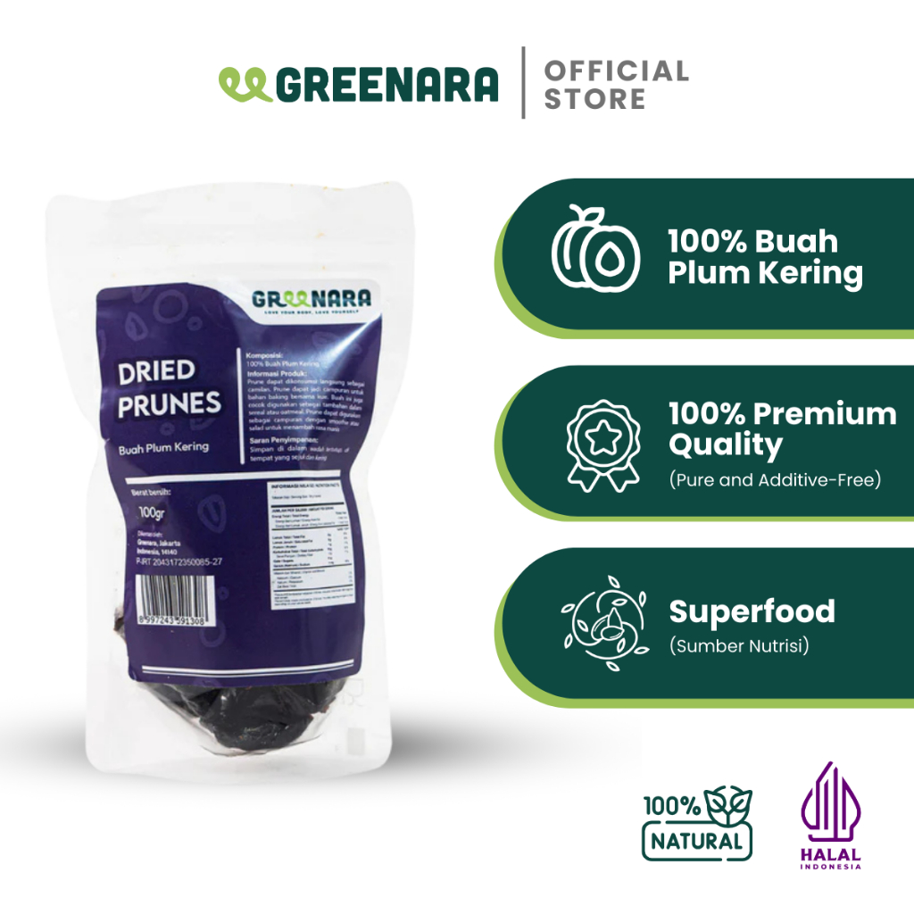 

Greenara - Plum Kering 100gr / Dried Prune