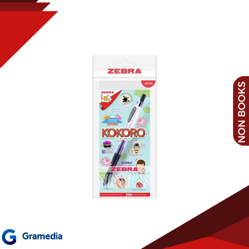 

Gramedia Medan - ZEBRA KOKORO 0.5 SET 12 BLACK INK