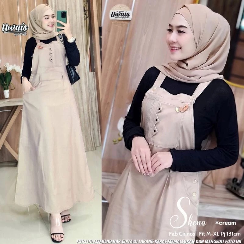 Overall Wanita Dress Jumbo Standar Chinos Premium Kekinian Terbaru
