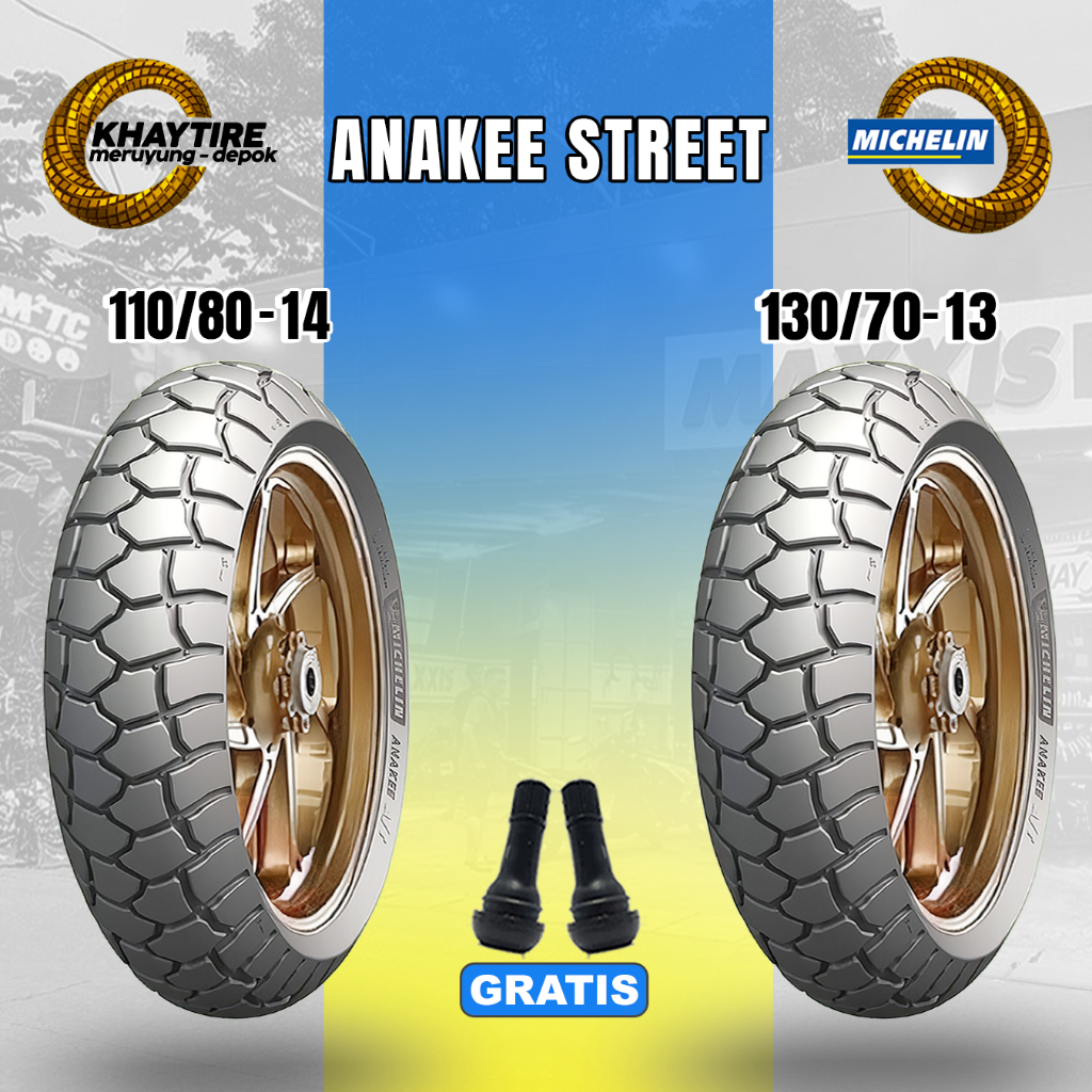 BAN MOTOR ADV-PCX 160 MICHELIN ANAKEE STREET SATUAN DAN SEPASANG TUBELESS