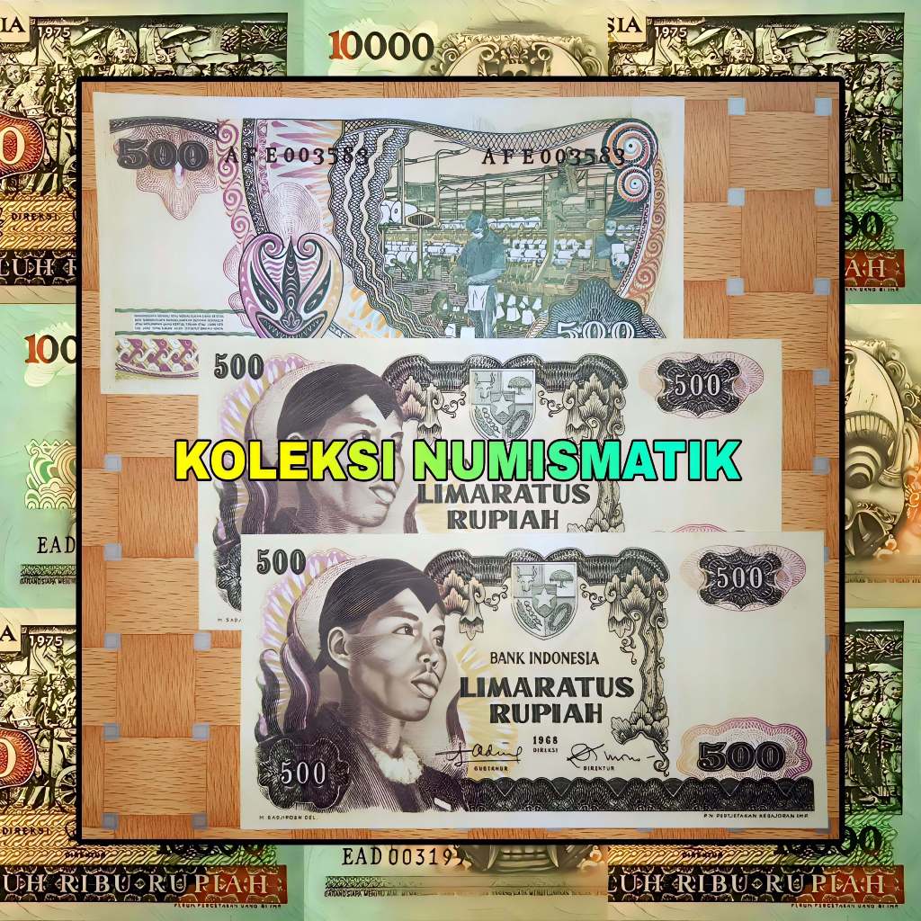 SOUVENIR REPRO UANG KERTAS KUNO INDONESIA 500 RUPIAH JENDERAL SOEDIRMAN 1968