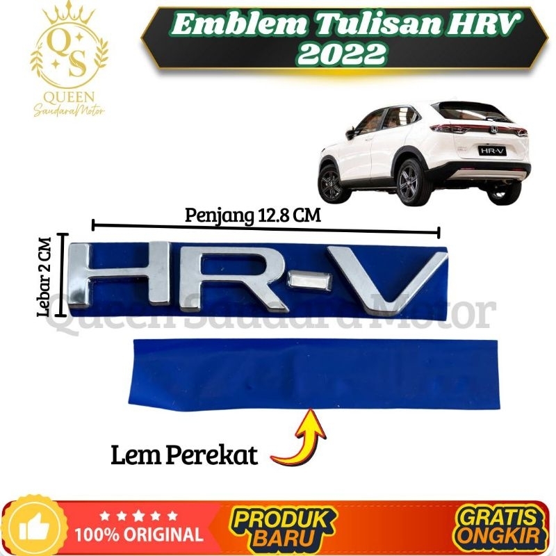 Emblem Logo Bagasi Tulisan HRV 2022 Original