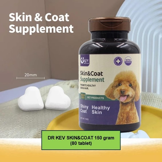 DR KEV SKIN AND COAT VITAMIN / VITAMIN KULIT DAN BULU ANJING / VITAMIN HEWAN / VITAMIN ANJING / VITA