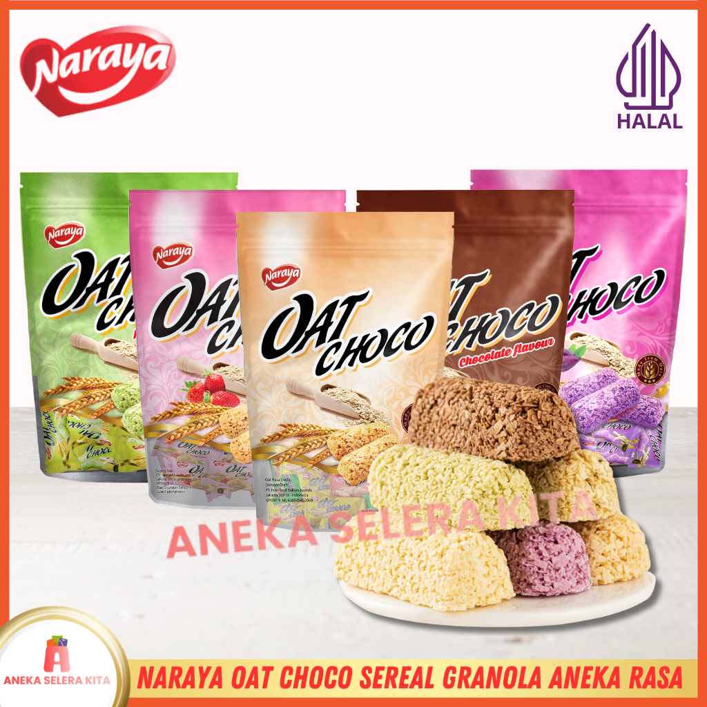 

Naraya Oat Choco Seral Granola Oat Rasa Original Chocolate Dan Aneka Rasa Halal 90g