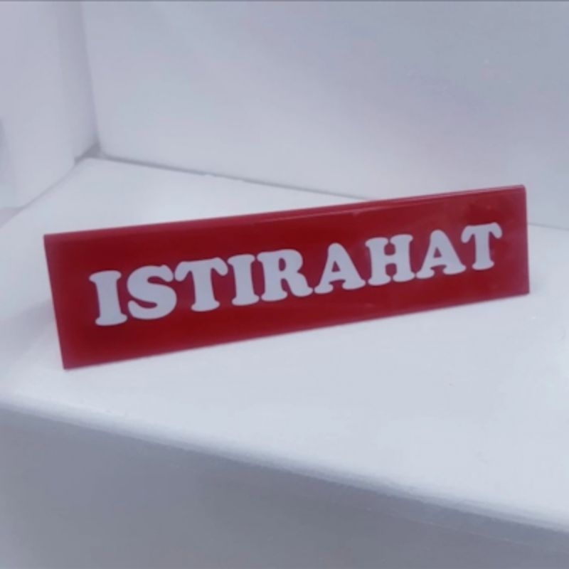 

Label Tulisan/Papan petunjuk/Tulisan Istirahat & Tutup Bolak balik