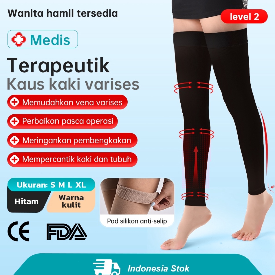 KODE T86F Kaos Kaki Kompresi Varises Untuk Kaki Bengkak Wanita Pria Stocking Varises ccl2 Medical Co