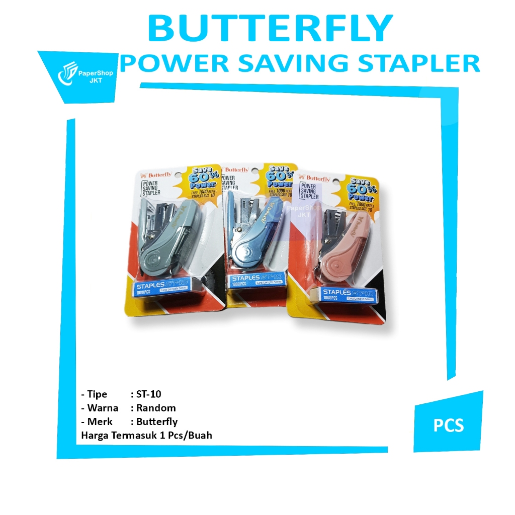 

BUTTERFLY - Power Saving Stapler - SET