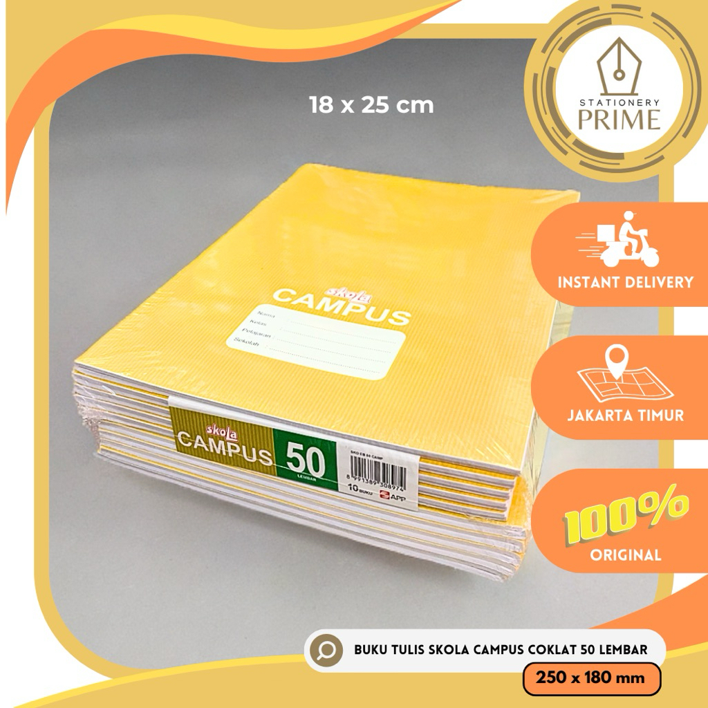 

Ay00! Buku Tulis SKOLA CAMPUS 50 Lembar by SiDU ( 1 Pack Isi 10 Buku )