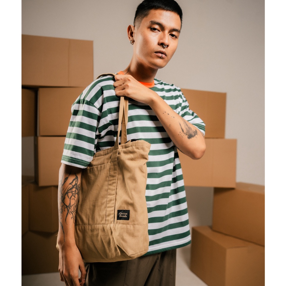 KODE Y27W Cotton goods Tote Bag Baby Kanvas Tas Simple Unisex