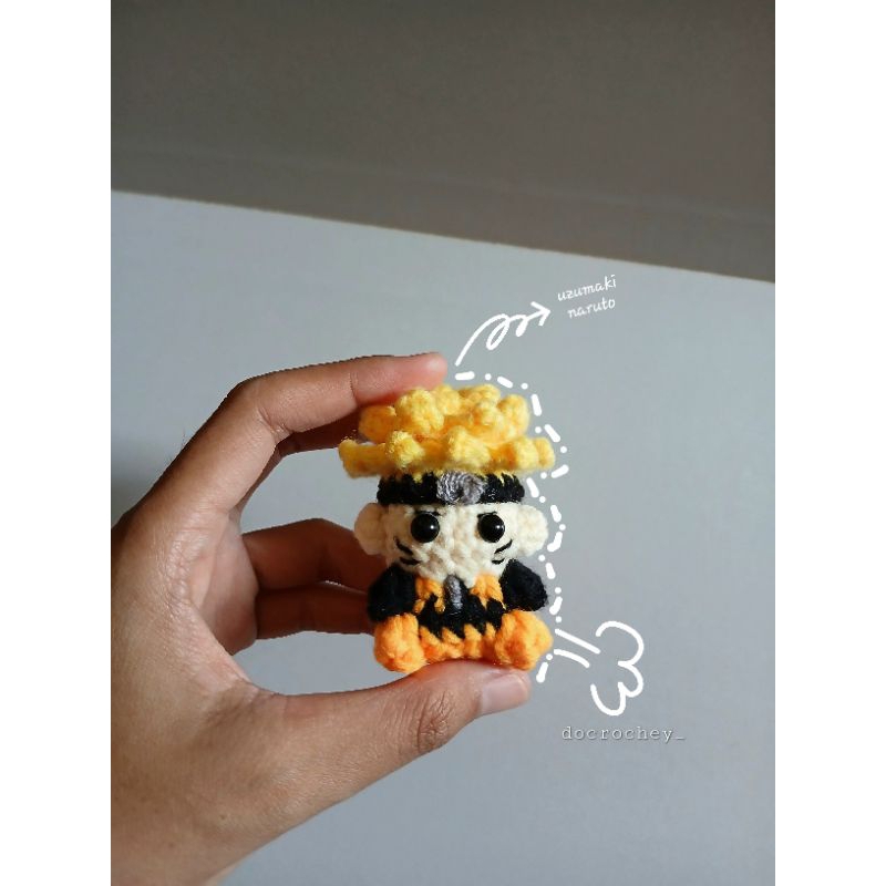Amigurumi Naruto | Naruto Rajut Keychain | Ganci Rajut Naruto Lucu