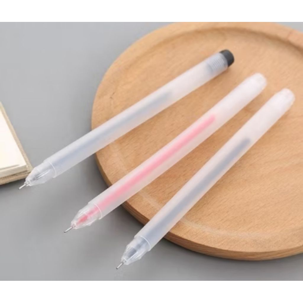 

LHS. Pulpen Gel 0.5mm Bolpoin Pena Pulpen Tinta Gel Cair Pena Transparant Pen Gel Pena Tinta Gel Cair Transparan